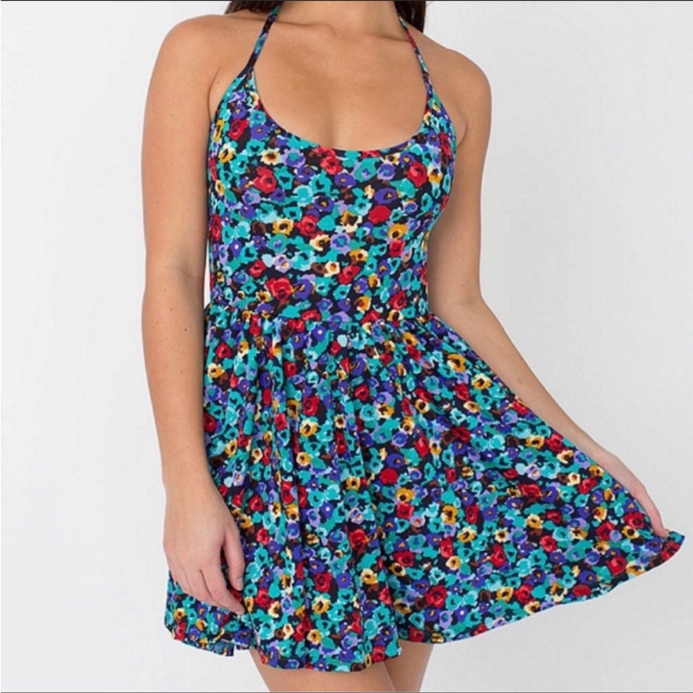American Apparel • S • Tricot Skater Halter Dress